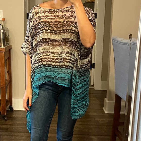 Gypsy Boho Aztec Patterned Blouse - Picture 4 of 5